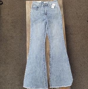 Willow&Root Striped Flare Jeans